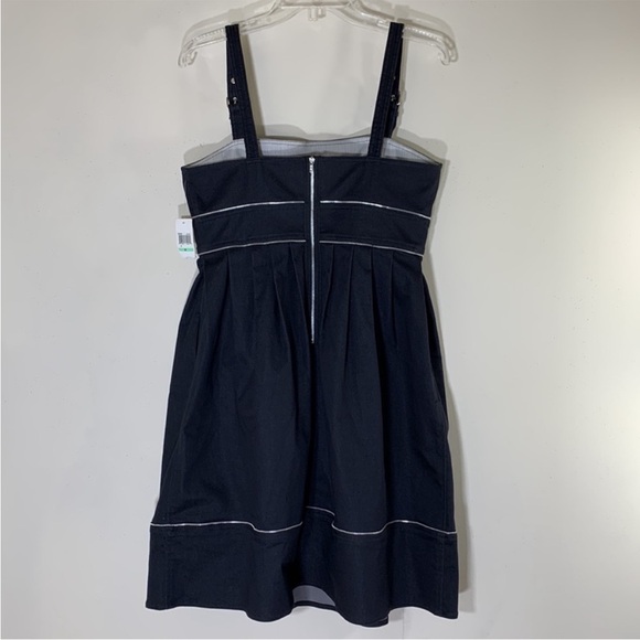 MAGGY LONDON Black Zipper Decorated Pleat Dress.  8. NWT. - Picture 7 of 9